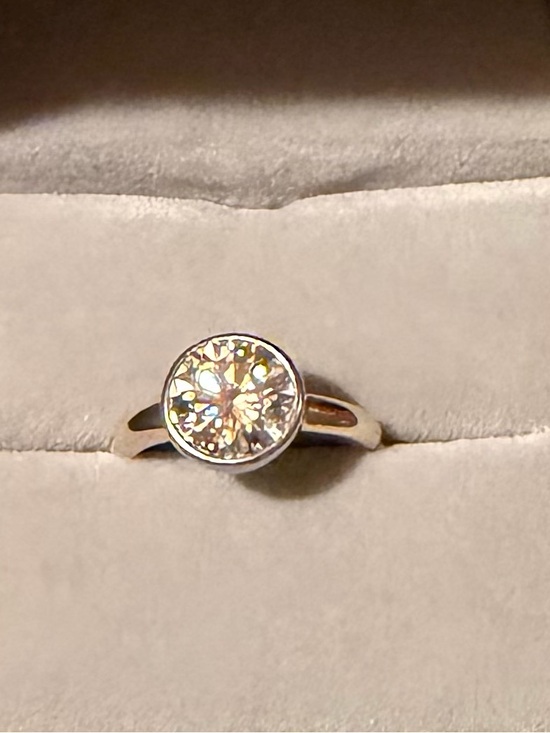 No brand Jewelry - 3ct Bezel Set Moissanite Ring